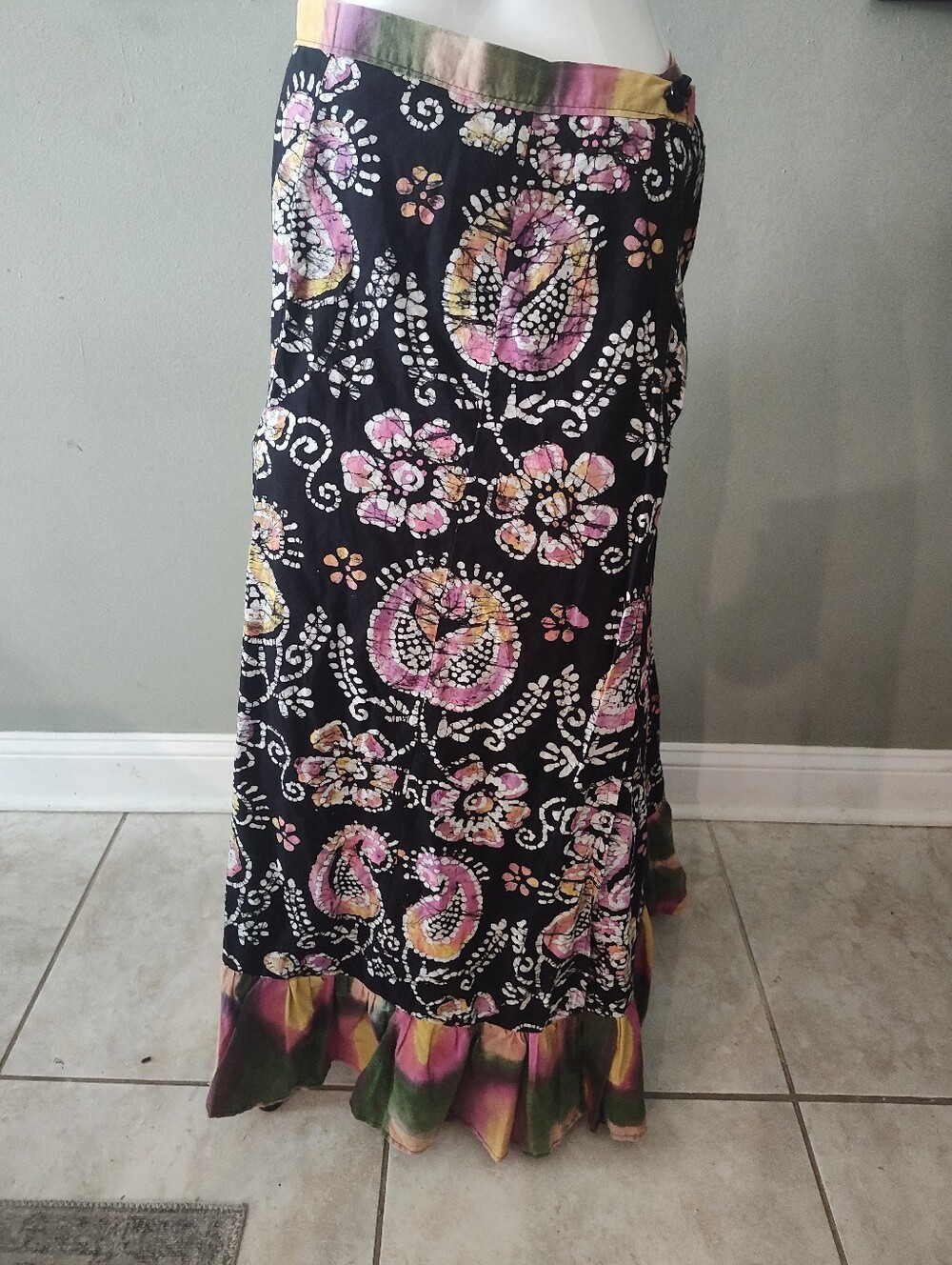 Y2K Wrapper True Wrap Boho Batik Skirt